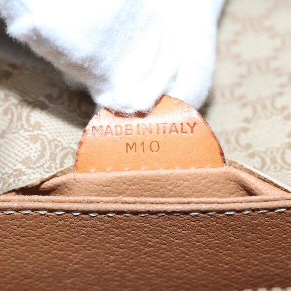 CELINE Macadam Canvas Shoulder Bag Beige Auth - Picture 12 of 16